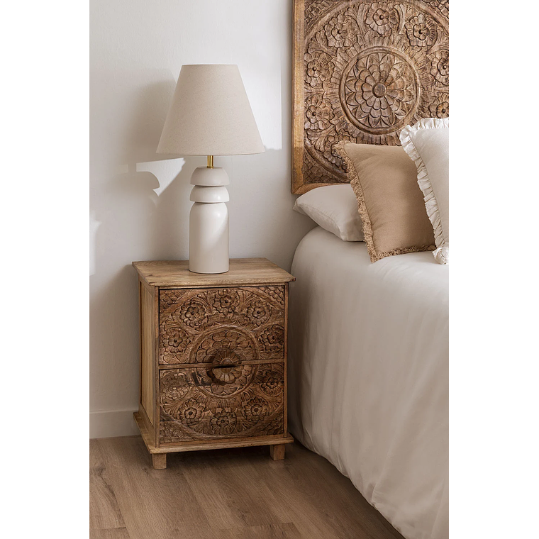 Velador con Cajones en Madera de Mango Wiluna 1