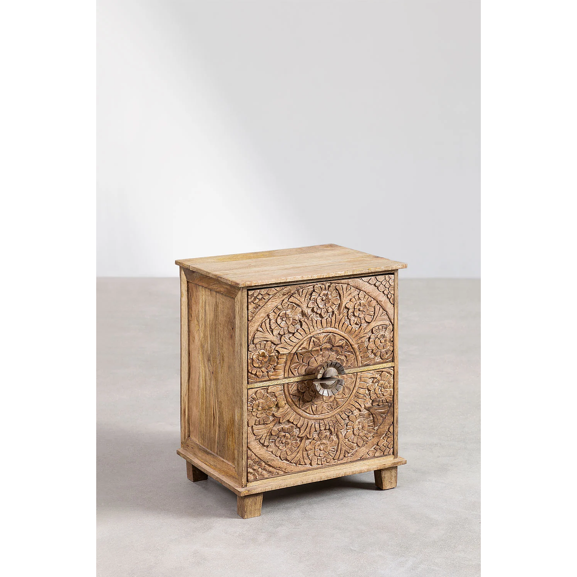 Velador con Cajones en Madera de Mango Wiluna 2