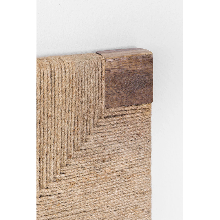 Respaldo cama 150cm en madera de mango y yute Evans 3