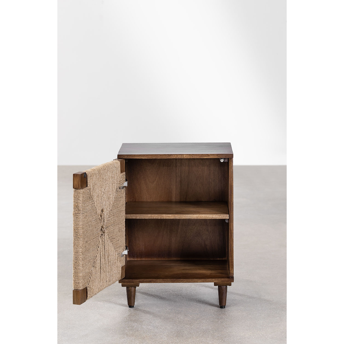 Velador en madera de mango y yute Evans 4