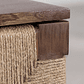 Velador en madera de mango y yute Evans - Miniatura 5