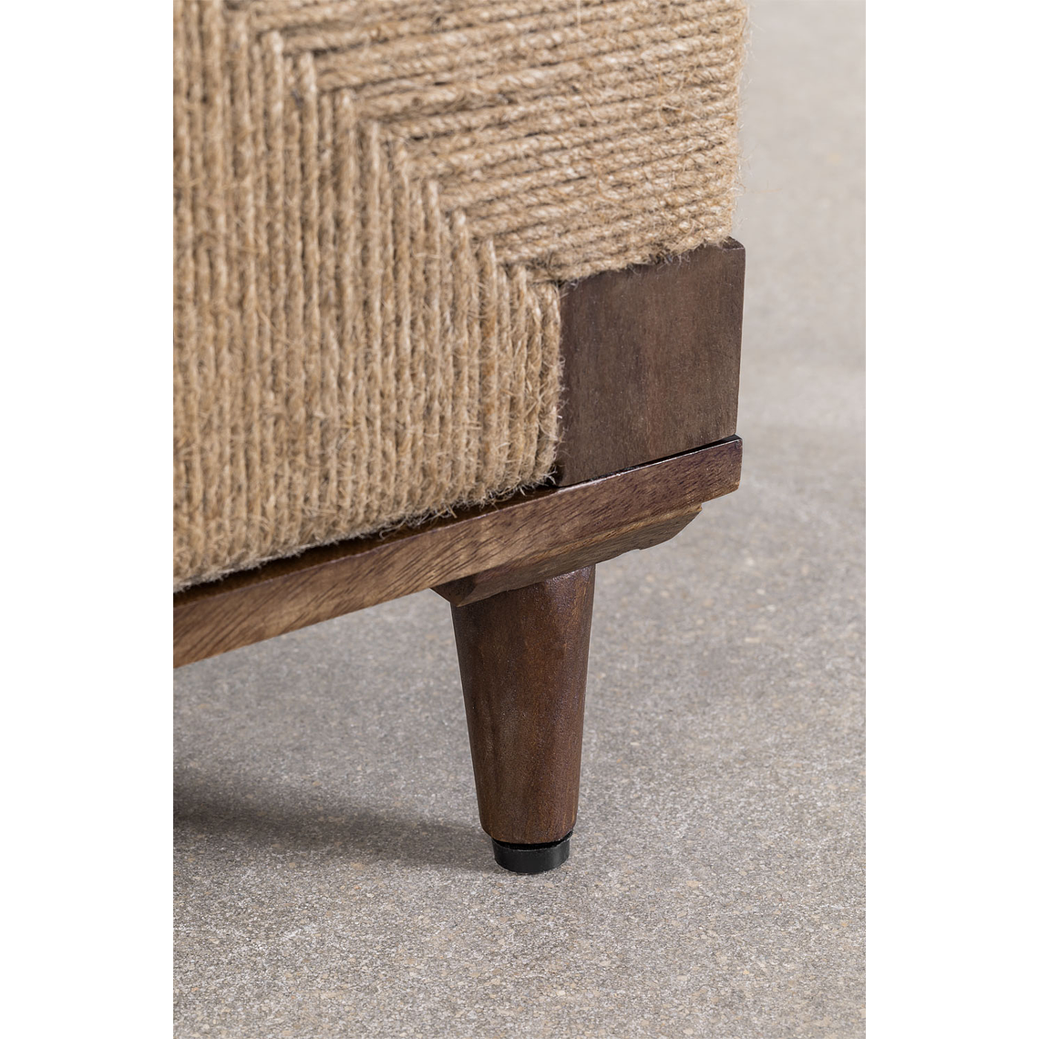 Velador en madera de mango y yute Evans 6