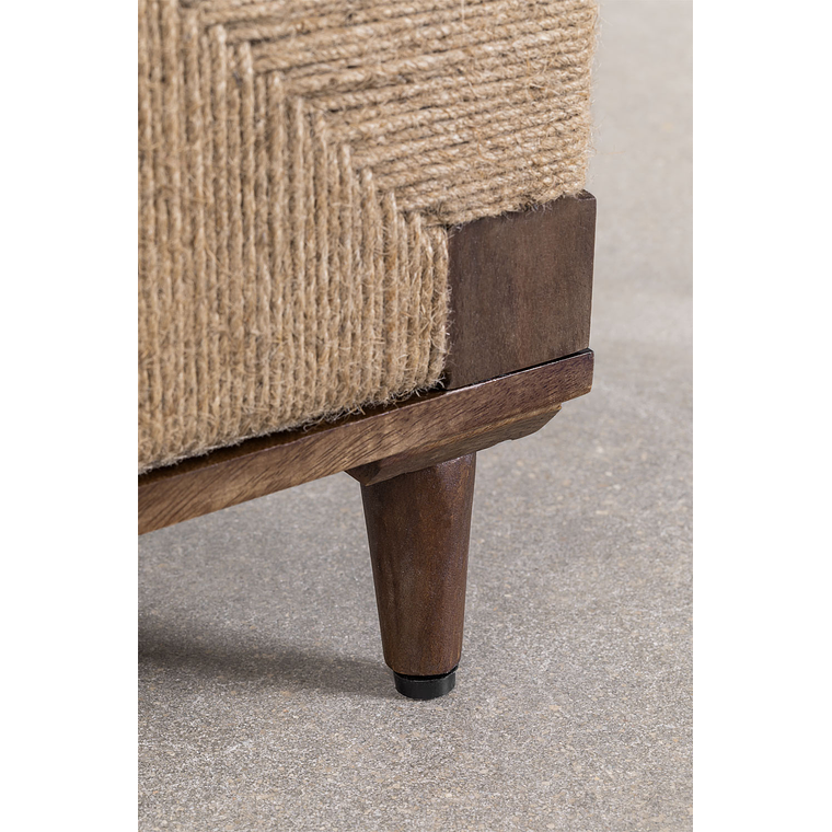 Velador en madera de mango y yute Evans 6