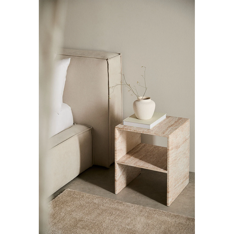 Velador en cemento look travertino Galia 1