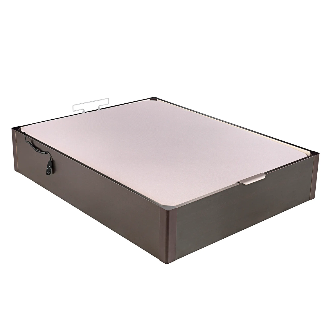 Canapé abatible de madera eléctrico de alta capacidad tapa única de color wengué 105 x 200 cm 1.5 Plaza - DESIGN 2