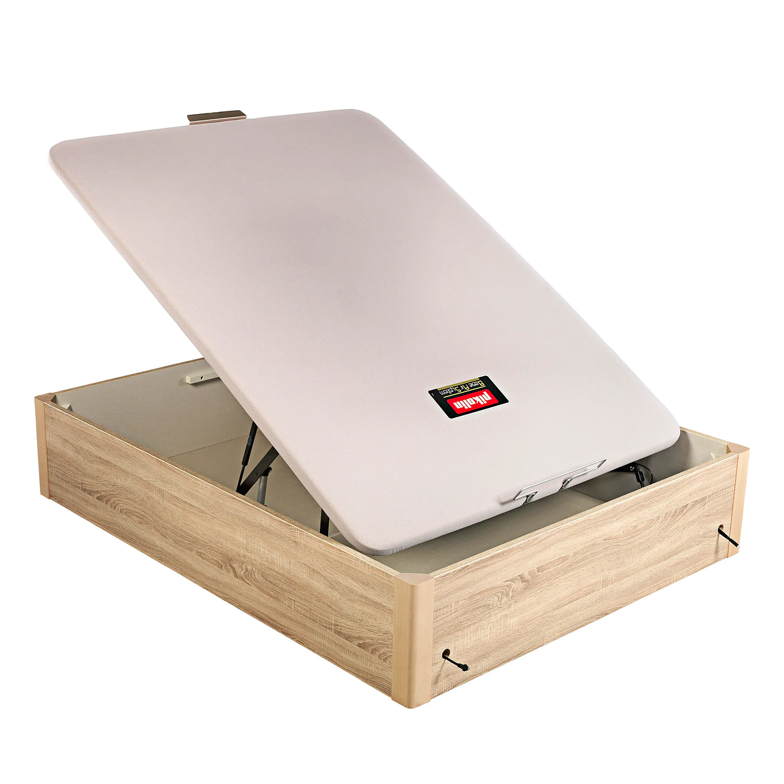 Canapé abatible de madera eléctrico de alta capacidad tapa única de color natural 105 x 200 cm 1.5 Plaza - DESIGN 3