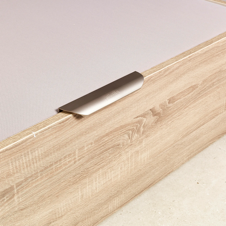 Canapé abatible de madera eléctrico de alta capacidad tapa única de color natural 105 x 200 cm 1.5 Plaza - DESIGN 5