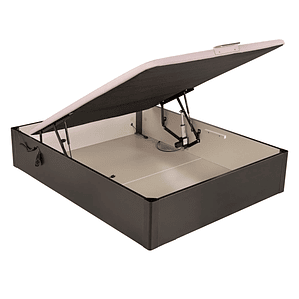 Canapé abatible de madera eléctrico de alta capacidad tapa única de color wengué 150 x 200 cm 2 Plaza - DESIGN