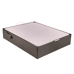 Canapé abatible de madera eléctrico de alta capacidad tapa única de color wengué 150 x 200 cm 2 Plaza - DESIGN