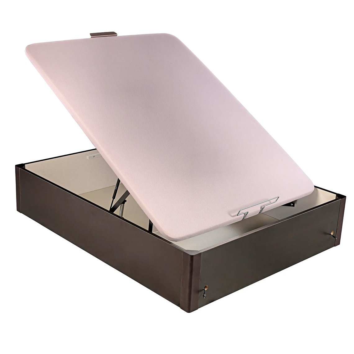 Canapé abatible de madera eléctrico de alta capacidad tapa única de color wengué 150 x 200 cm 2 Plaza - DESIGN 3