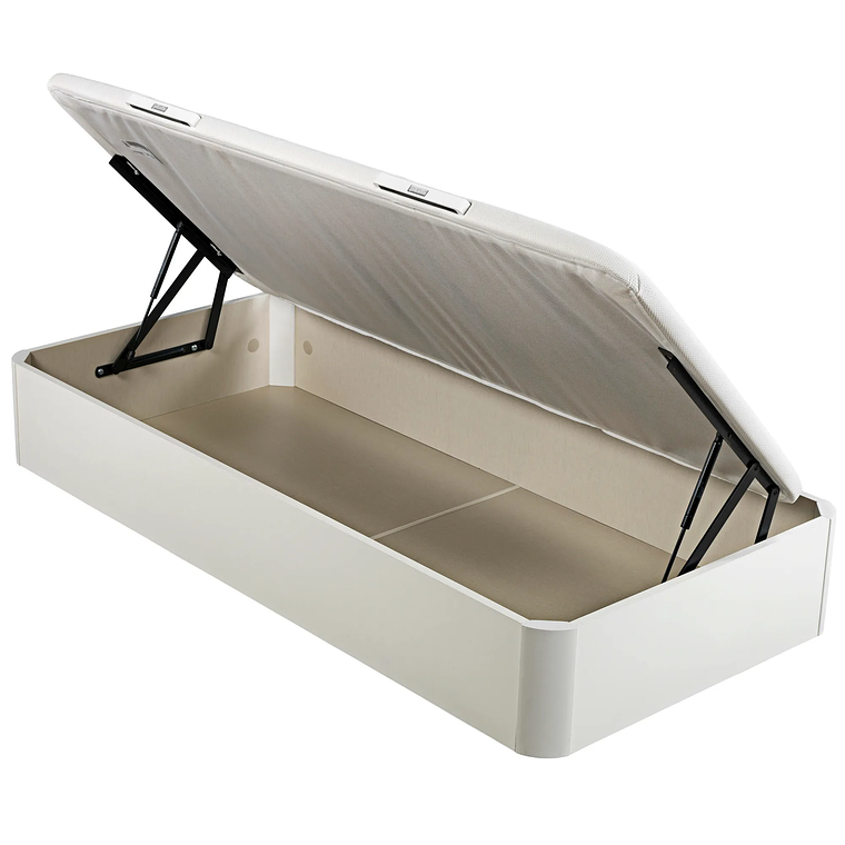 Canapé abatible de madera juvenil de color blanco 90 x 190 cm 1 Plaza - NATURBOX JUV 1