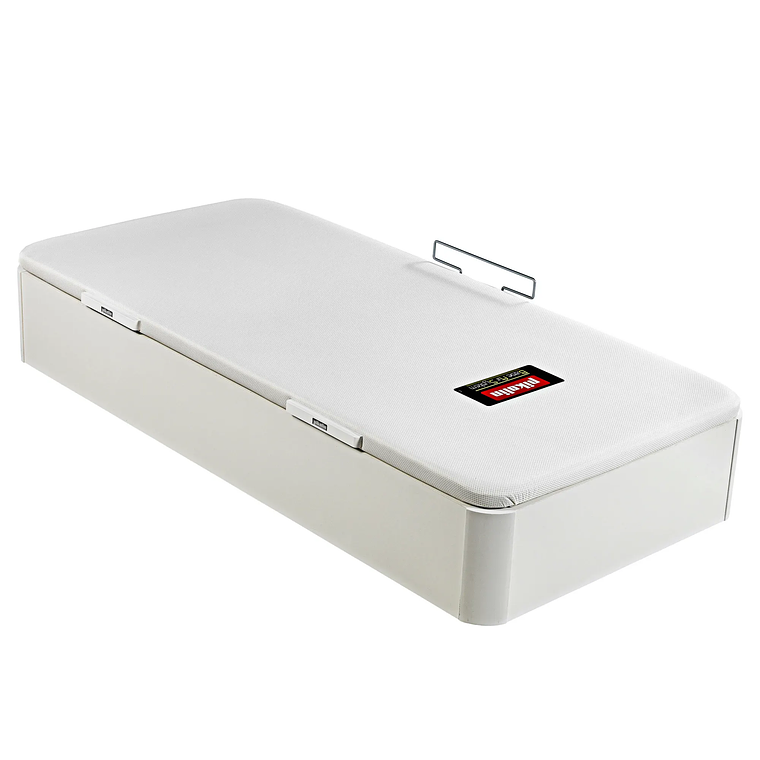 Canapé abatible de madera juvenil de color blanco 90 x 190 cm 1 Plaza - NATURBOX JUV 3