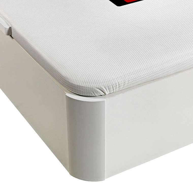 Canapé abatible de madera juvenil de color blanco 90 x 190 cm 1 Plaza - NATURBOX JUV 4