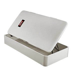 Canapé abatible de madera juvenil de color blanco 105 x 90 cm 1,5 Plaza - NATURBOX JUV