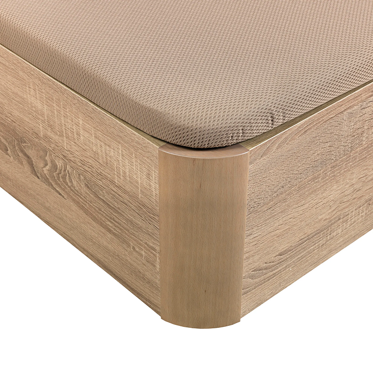 Canapé abatible de madera juvenil de color natural 105 x 90 cm 1,5 Plaza - NATURBOX JUV 4