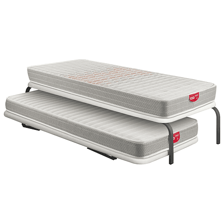 Pack cama nido tapizada con dos colchones 105 x 200 cm 1.5 Plaza - APP.COMP.+KITDL