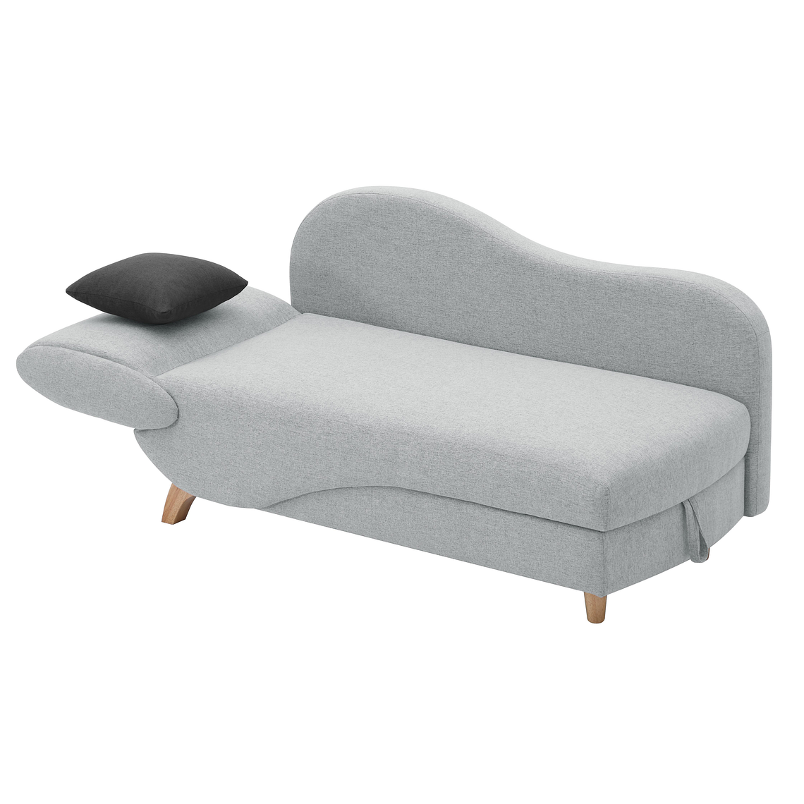 Diván (ángulo izquierdo) convertible de tela gris claro con arcón 160 cm PENELOPE 4