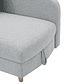 Diván (ángulo izquierdo) convertible de tela gris claro con arcón 160 cm PENELOPE - Miniatura 6