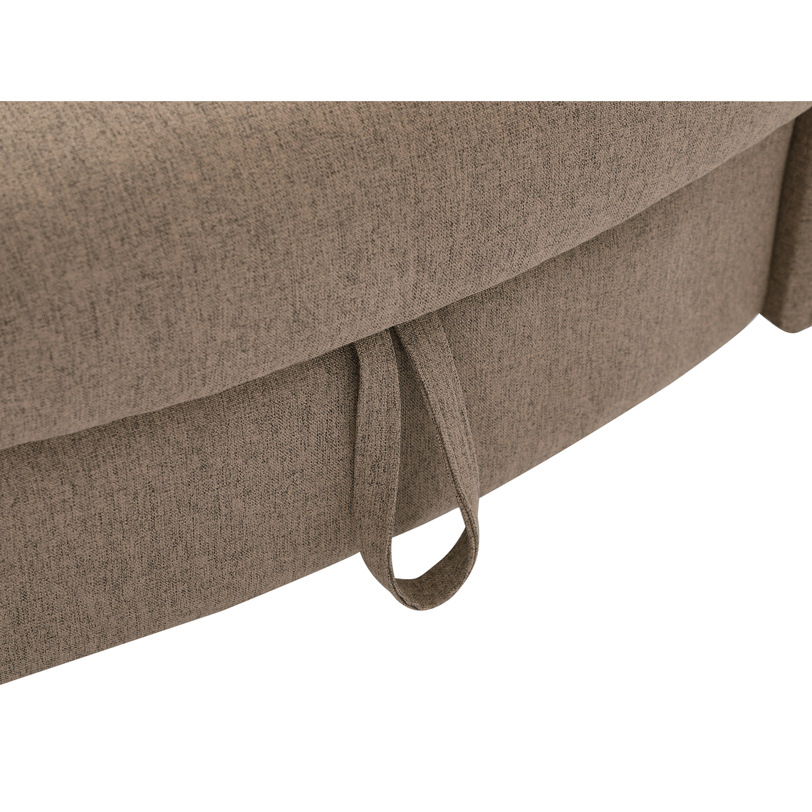 Diván (ángulo derecho) convertible de tela marrón con arcón PENELOPE 7