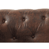 Diván ángulo derecho chesterfield SHIREL de microfibra con acabado de piel envejecida 170 cm