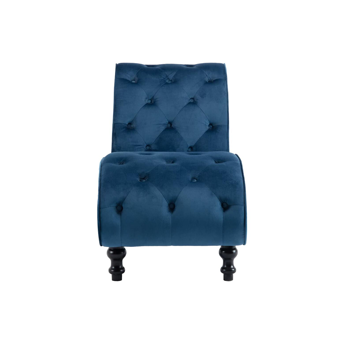 Diván de terciopelo azul 145 cm 3