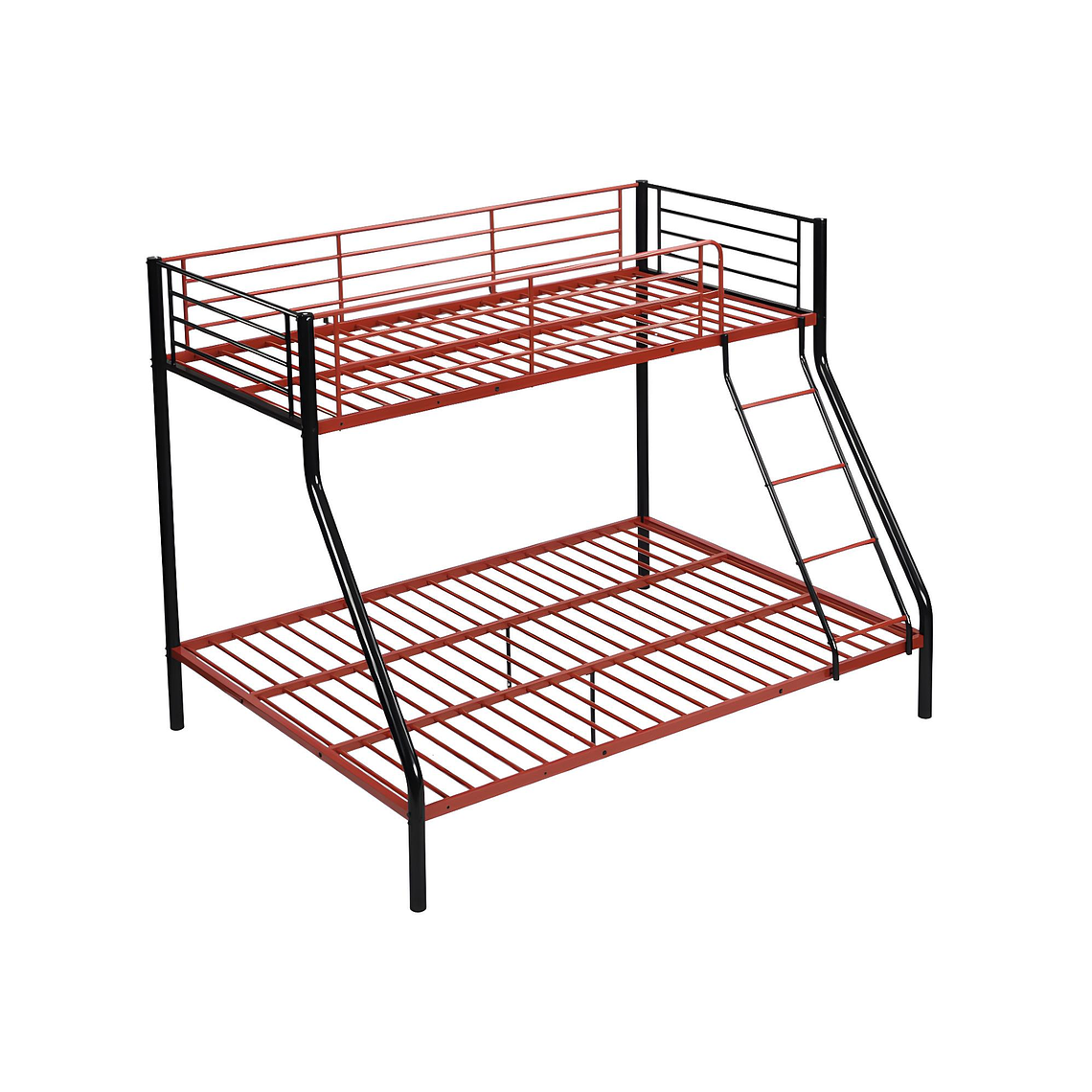 Camarote ELEVATIO IV - 90 x 190 cm - Acero - Negro y rojo + colchón 4