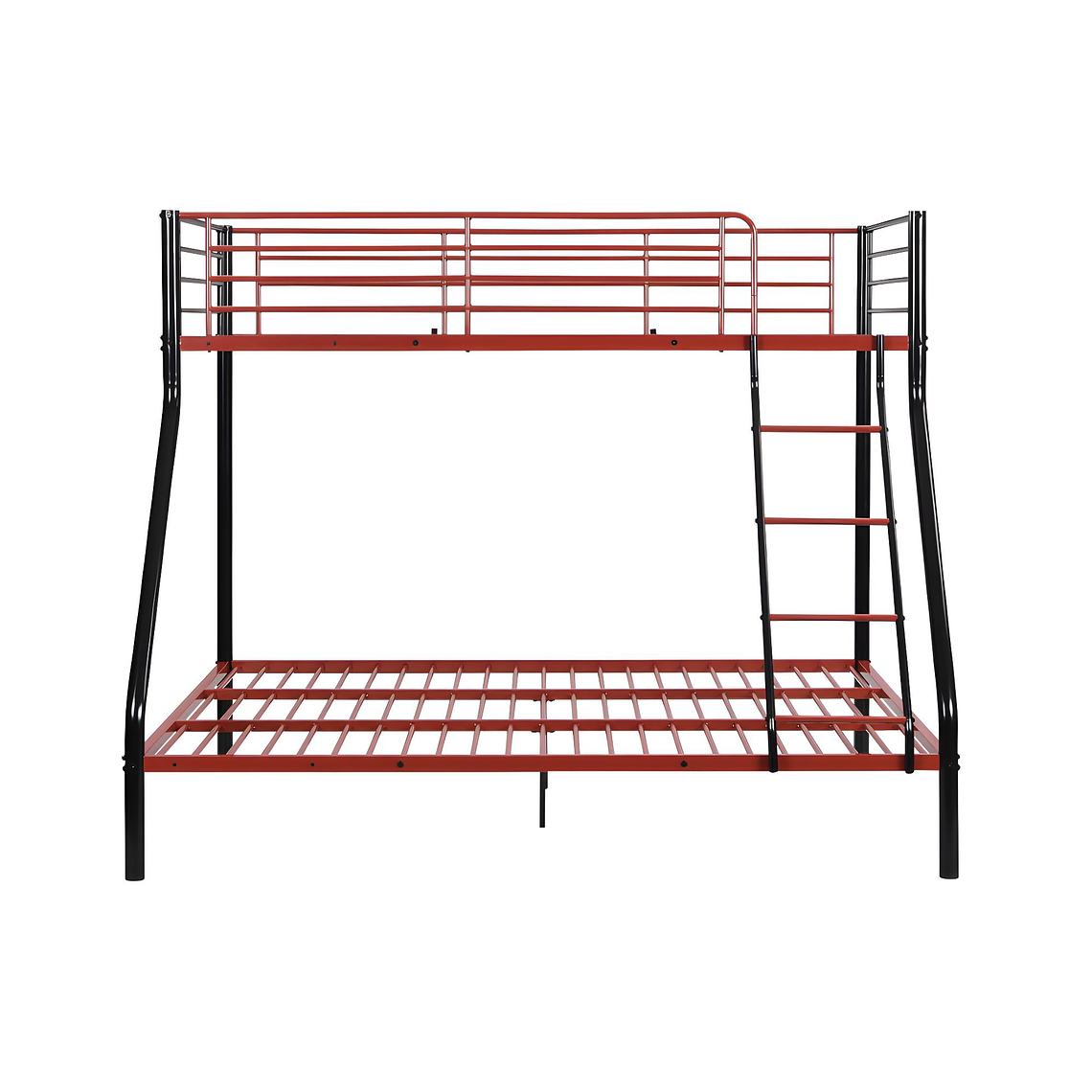 Camarote ELEVATIO IV - 90 x 190 cm - Acero - Negro y rojo + colchón 5