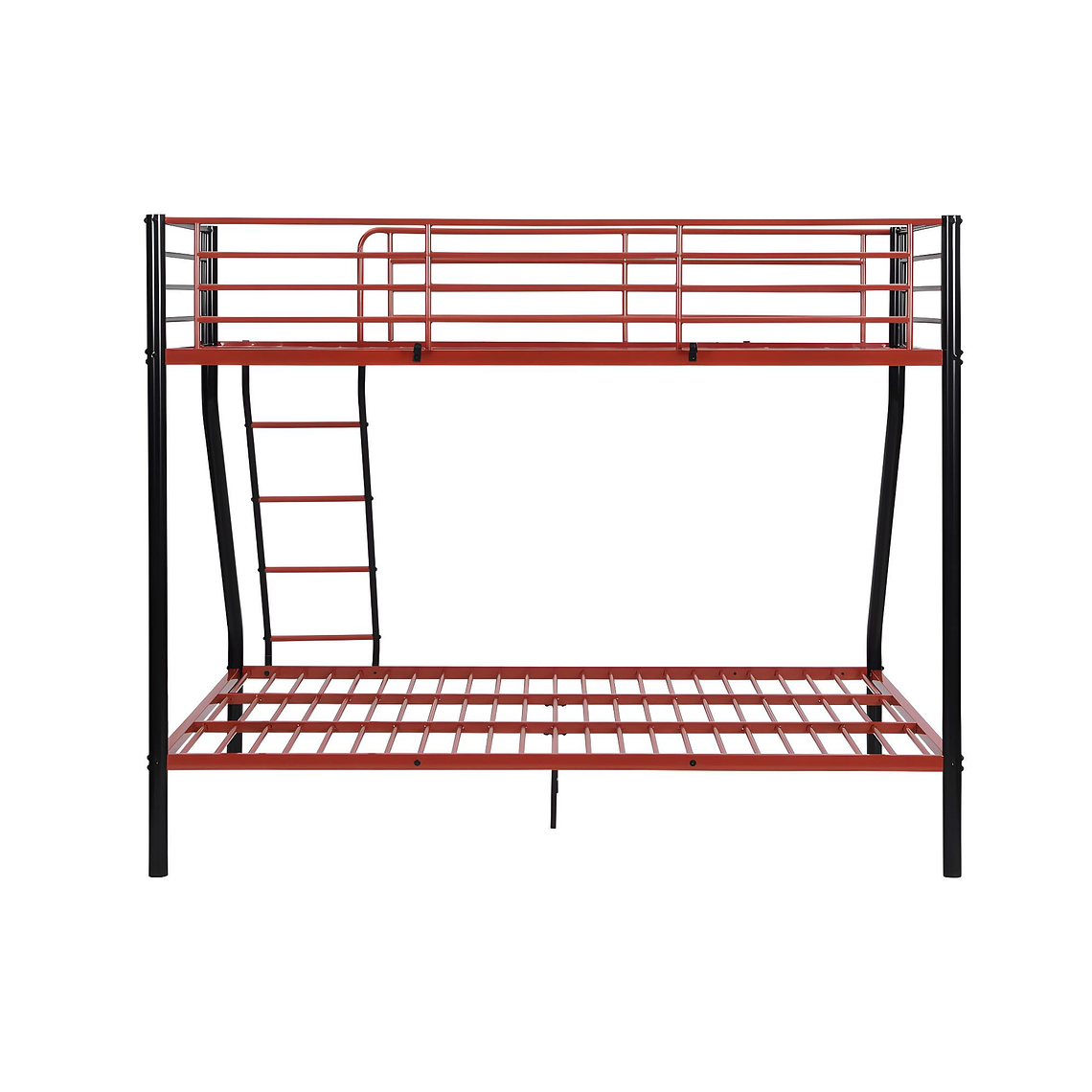 Camarote ELEVATIO IV - 90 x 190 cm - Acero - Negro y rojo + colchón 6