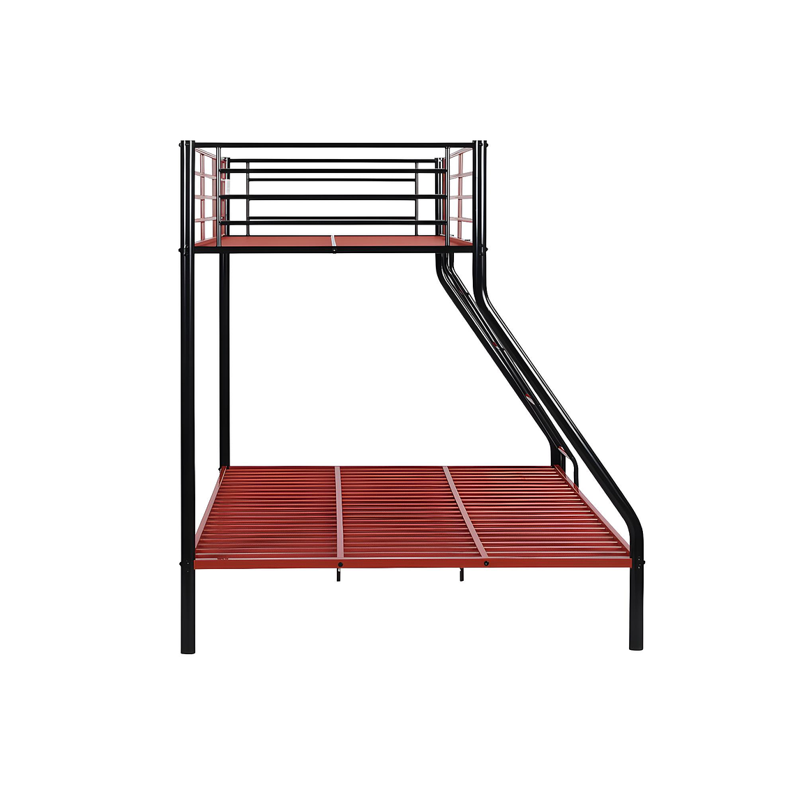 Camarote ELEVATIO IV - 90 x 190 cm - Acero - Negro y rojo + colchón 7