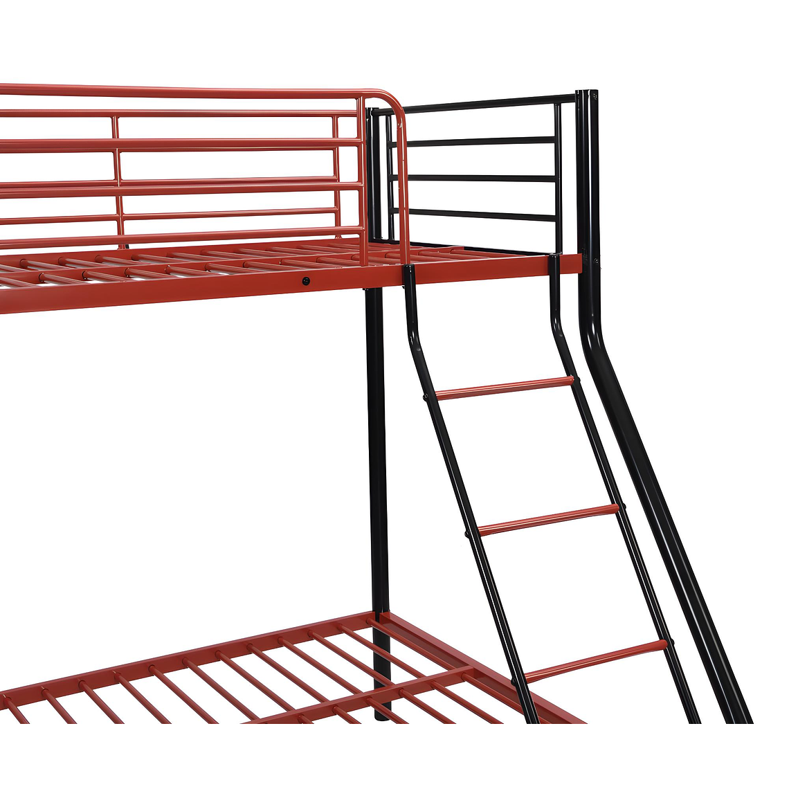 Camarote ELEVATIO IV - 90 x 190 cm - Acero - Negro y rojo + colchón 8