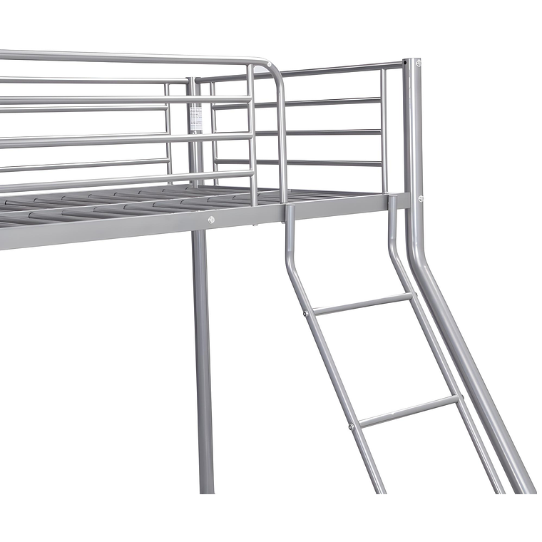 Camarote ELEVATIO IV - 90 x 190 cm - Acero - plata + colchón 10