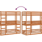 Camarote triple de madera maciza de pino marrón cera 75x190 cm - Miniatura 8