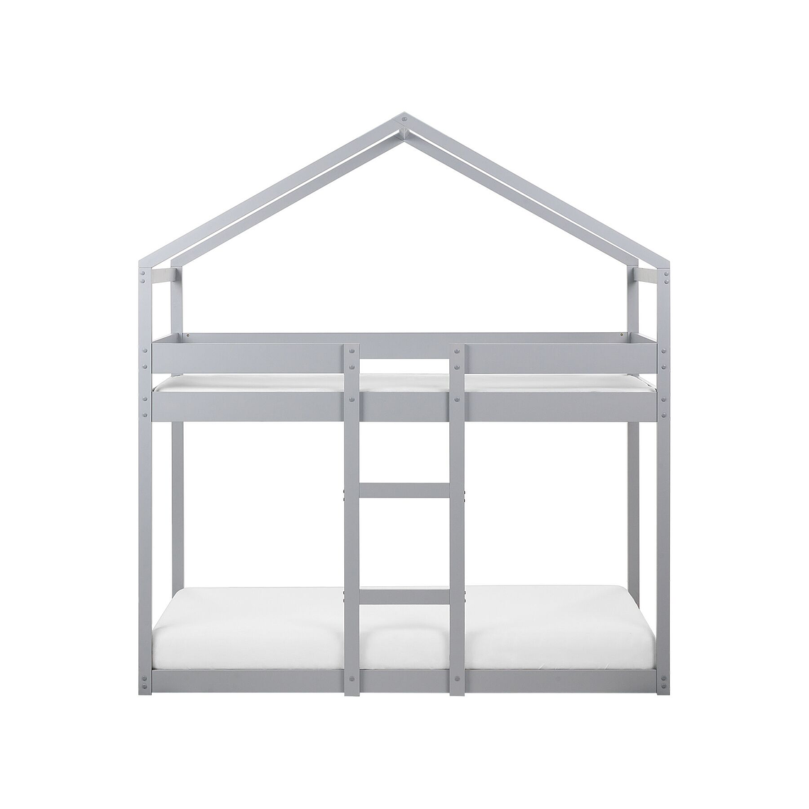 Camarote con dosel de madera gris 90 x 200 cm LABATUT 3