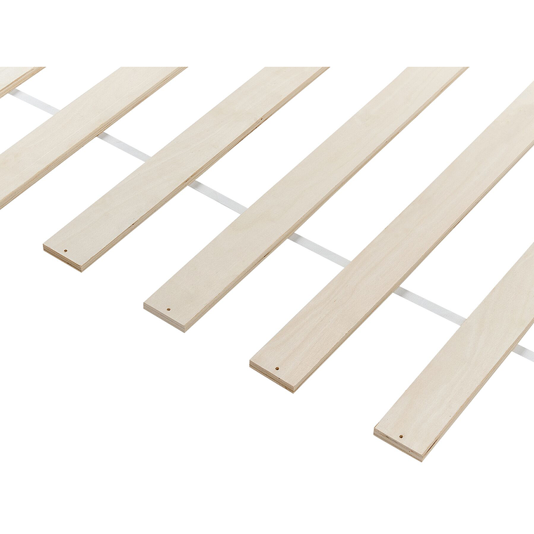 Camarote con dosel de madera clara 90 x 200 cm LABATUT 10