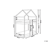 Camarote con dosel de madera clara 90 x 200 cm LABATUT