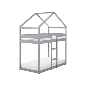 Camarote con dosel de madera blanca 90 x 200 cm LABATUT