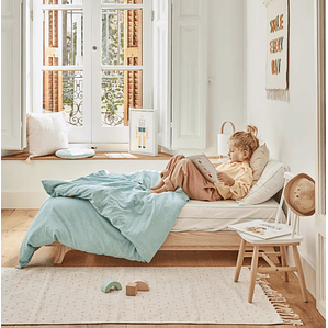 Cuna evolutiva Maralis de madera maciza de haya 70 x 140 cm color natural