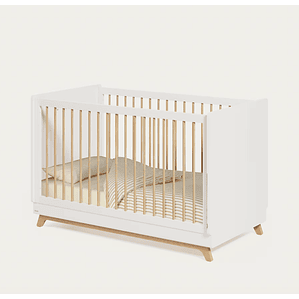 Cuna evolutiva Maralis de madera maciza de haya 70 x 140 cm color blanco