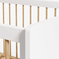 Cuna evolutiva Maralis de madera maciza de haya 70 x 140 cm color blanco - Miniatura 3