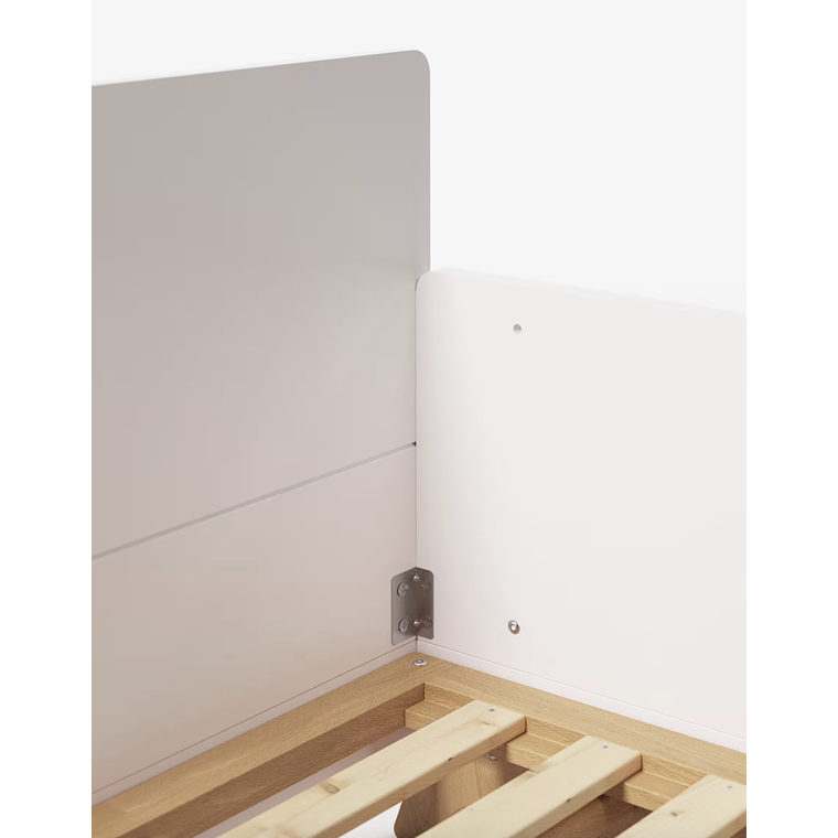 Cuna evolutiva Maralis de madera maciza de haya 70 x 140 cm color blanco 7