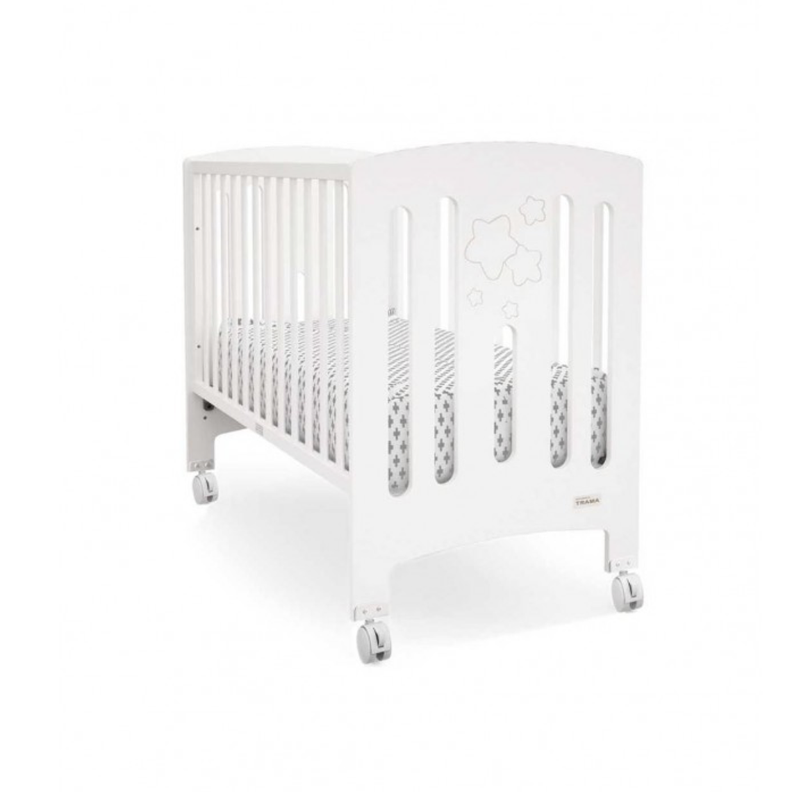 Cuna Trama Gamma Blanco Mate Plata Metalizado 1