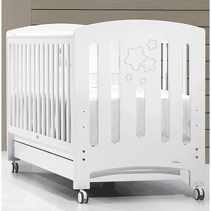 Cuna Trama Gamma Blanco Mate Plata Metalizado