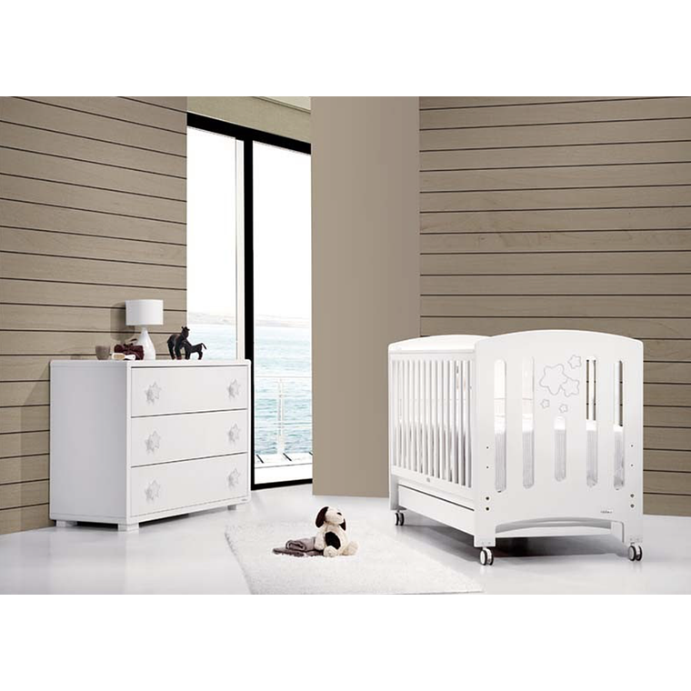 Cuna Trama Gamma Blanco Mate Plata Metalizado 3