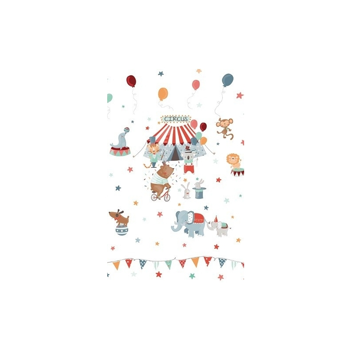 COLCHA INFANTIL DE ALGODON PARA CAMA DE NIÑOS CIRCUS CON RELLENO BOUTI 1 PLAZA 2