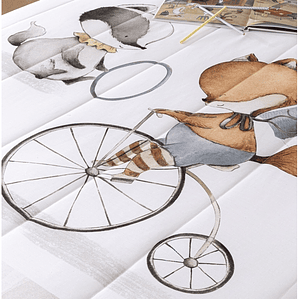 COLCHA PARA CAMA DE NIÑOS DE ALGODÓN 100 CIRCUS DE ILUSTRANDO TUS SUEÑOS