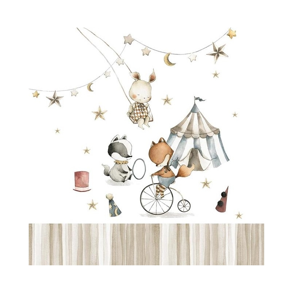 COLCHA PARA CAMA DE NIÑOS DE ALGODÓN 100 CIRCUS DE ILUSTRANDO TUS SUEÑOS 3