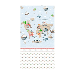 COLCHA BOUTÍ CONFORTINO INFANTIL AZUL MONDO A RELLENO ENGUATADO 140 GRAMOS 1 PLAZA