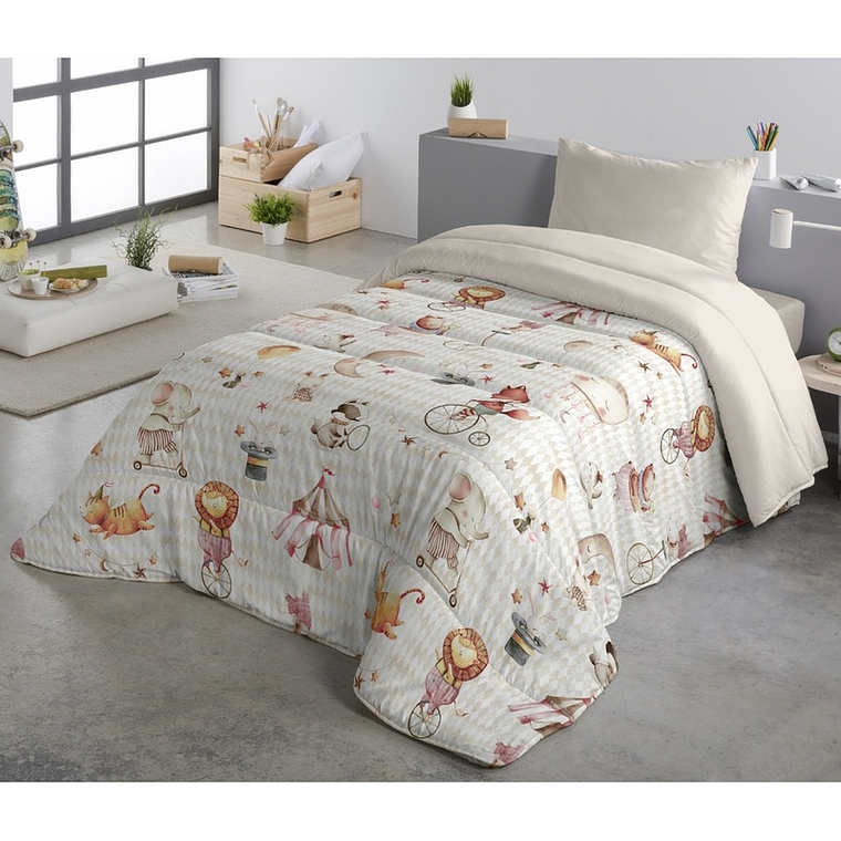 EDREDÓN DE INVIERNO PARA CAMA DE NIÑOS CIRCUS ESTAMPADO DE ANIMALES 1