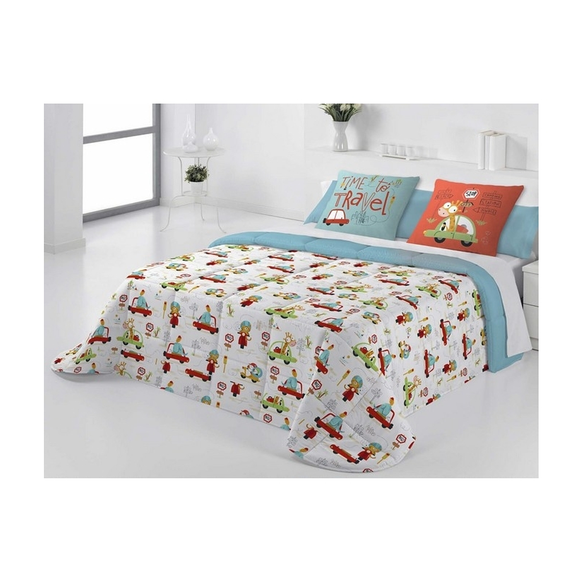 EDREDÓN CONFORTER INFANTIL DE INVIERNO TRAFFIC CON COCHES Y MOTOS 1.5 PLAZA 1