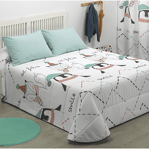 EDREDÓN NÓRDICO INFANTIL DE ANIMALES PINGUIN 2 PLAZA